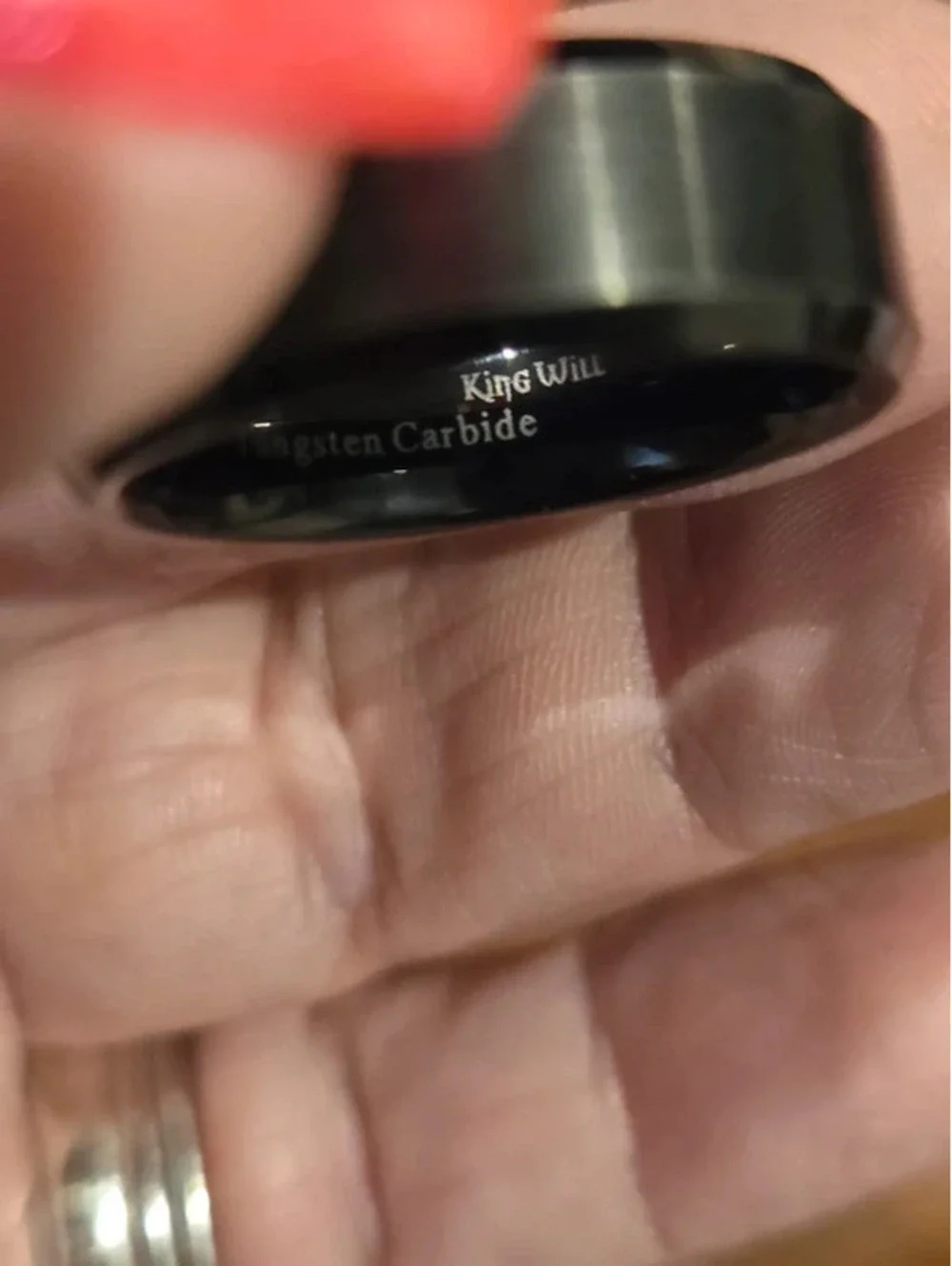 Black King Will tungsten wedding band,  size 11